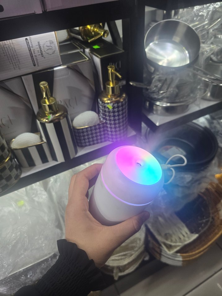 Renkli Işıklı Taşınabilir Hava Temizleyici ve Nemlendirici - Görsel 3