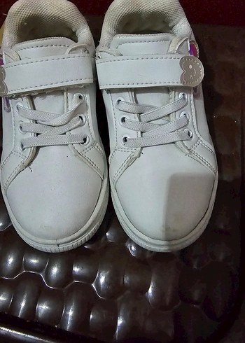 Kız Çocuk Beyaz Renkli Baskılı Spor Ayakkabı - Görsel 2