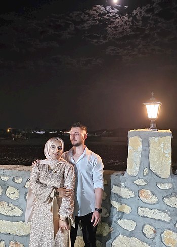 Uzun Kollu, Yüksek Yakalı Bohem Midi Elbise