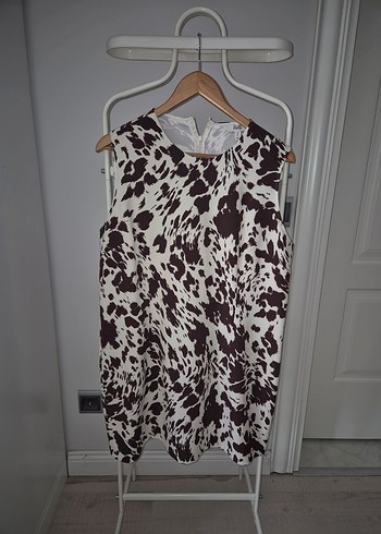 Kahverengi Batik Mini Elbise