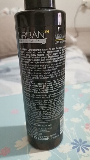 Urban Care Urban argan yağı saç kremi (durulanmaz) 