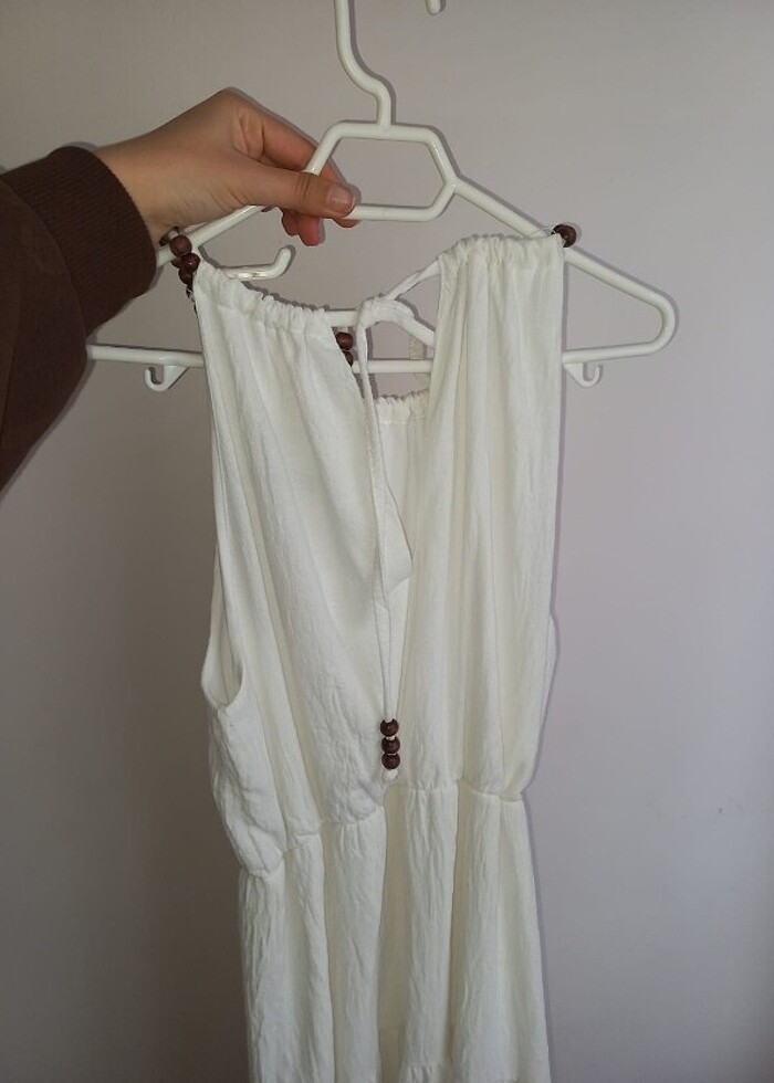 addax beyaz elbise  - Görsel 3