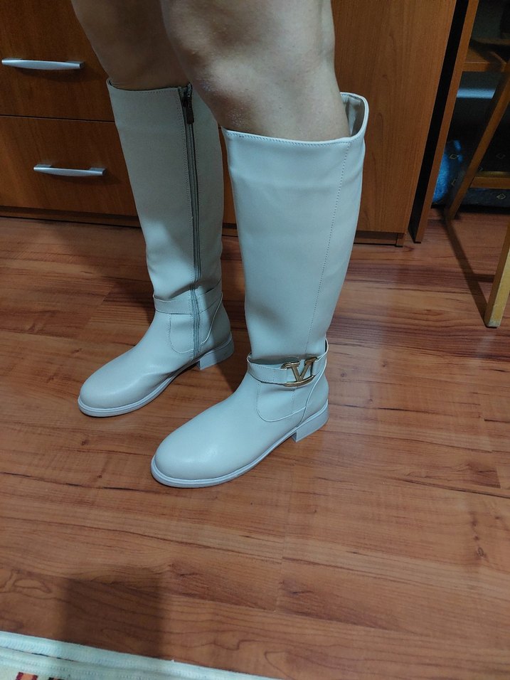 Bej Tokalı Kadın Dizüstü Bot - Görsel 4