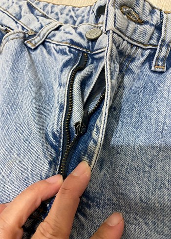 Trendyol & Milla Mavi Loose Fit Midi Denim Kadın Jean