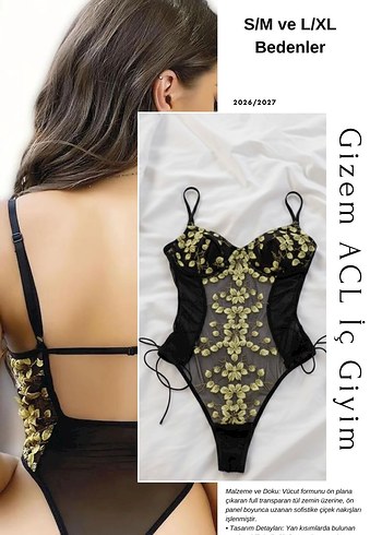 Nakışlı Transparan Mini Bodysuit - Görsel 2