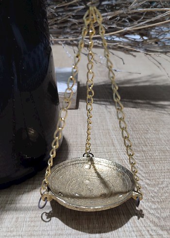 Pirinç Parlak Altın Renkli Terazi Obje - Görsel 2