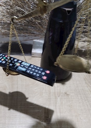 Pirinç Parlak Altın Renkli Terazi Obje - Görsel 6