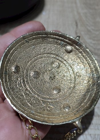 Pirinç Parlak Altın Renkli Terazi Obje - Görsel 5