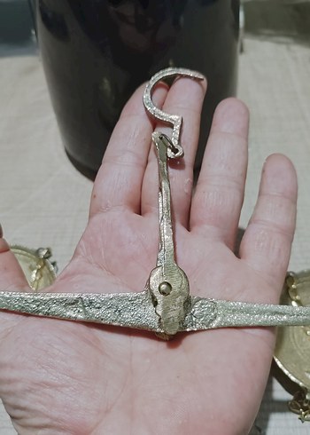 Pirinç Parlak Altın Renkli Terazi Obje - Görsel 3