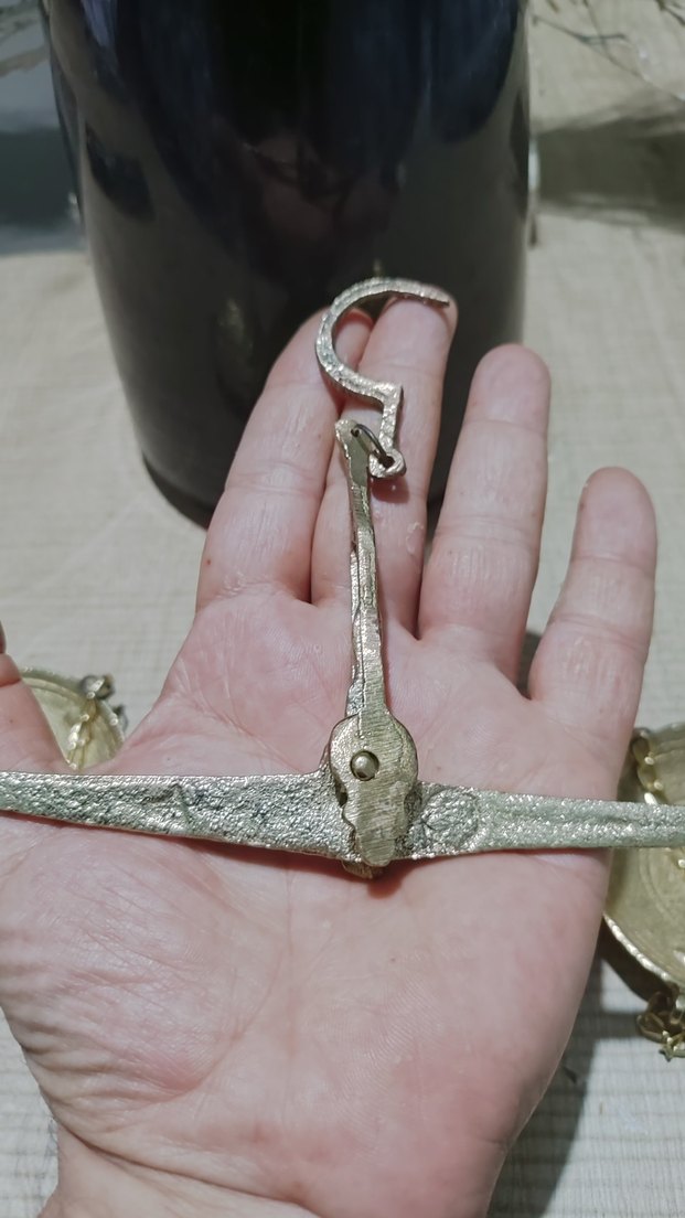 Pirinç Parlak Altın Renkli Terazi Obje - Görsel 3