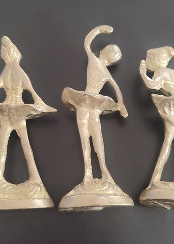 PİRİNÇ Bale Dansçısı Biblo 3'lü SET - Görsel 5