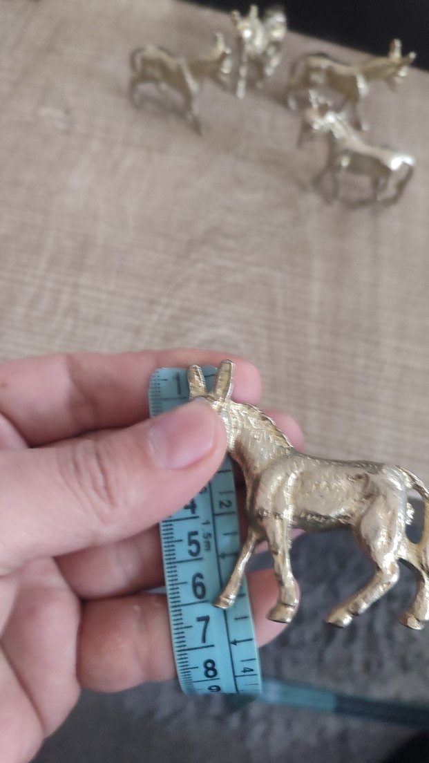 PİRİNÇ Altın Renkli Eşek Figürü - Görsel 3