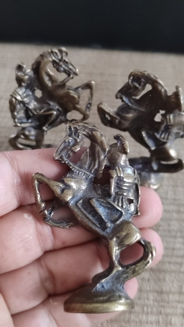 PİRİNÇ Eskitme Renkli Atlı Figür - Görsel 3