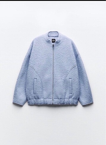 Zara buklet bomber ceket bebek mavisi