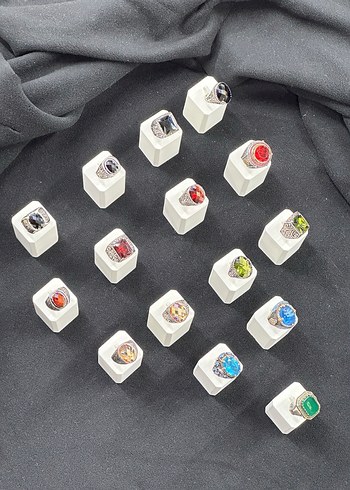 GÜMÜŞ 
Çok Renkli Modern Erkek Yüzükleri - Görsel 4