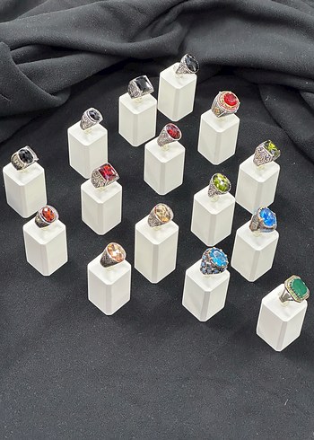 GÜMÜŞ 
Çok Renkli Modern Erkek Yüzükleri - Görsel 2
