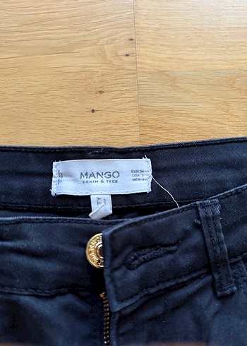 Kadın Siyah Denim Mini Şort - Görsel 2