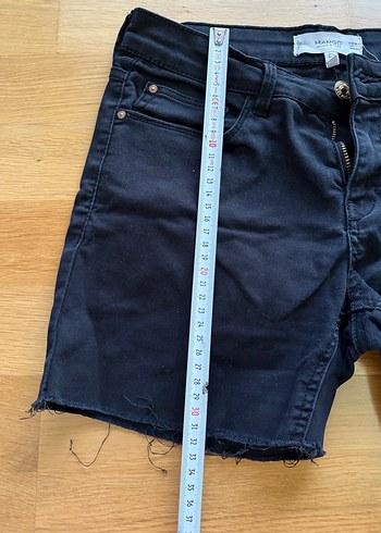 Kadın Siyah Denim Mini Şort - Görsel 3