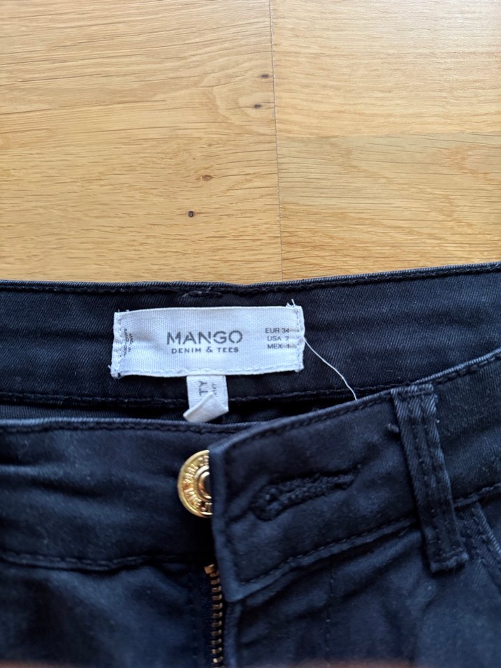 Kadın Siyah Denim Mini Şort - Görsel 2