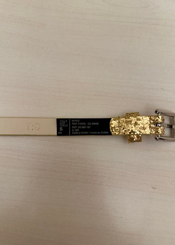 Mango Altın Renkli Deri Kadın Kemer - Görsel 3