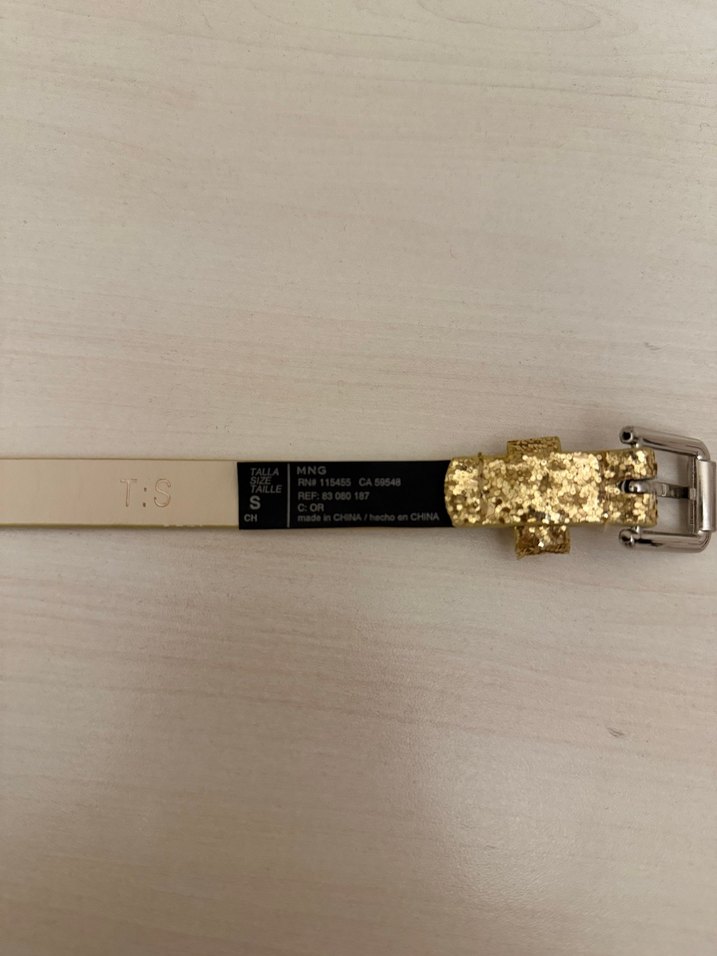 Mango Altın Renkli Deri Kadın Kemer - Görsel 3