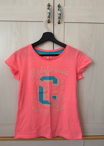 Pembe Baskılı Kız Çocuk Tişörtü - Görsel 2