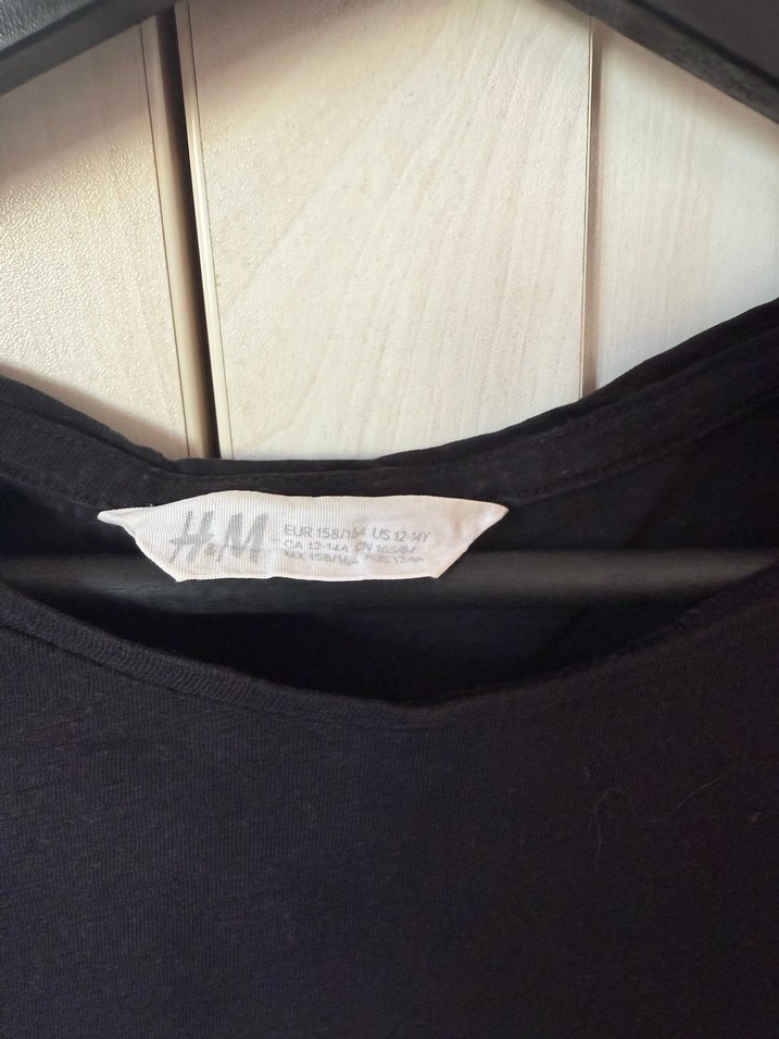 Siyah Baskılı Kısa Kollu Kız çocuk Tişört - Görsel 4