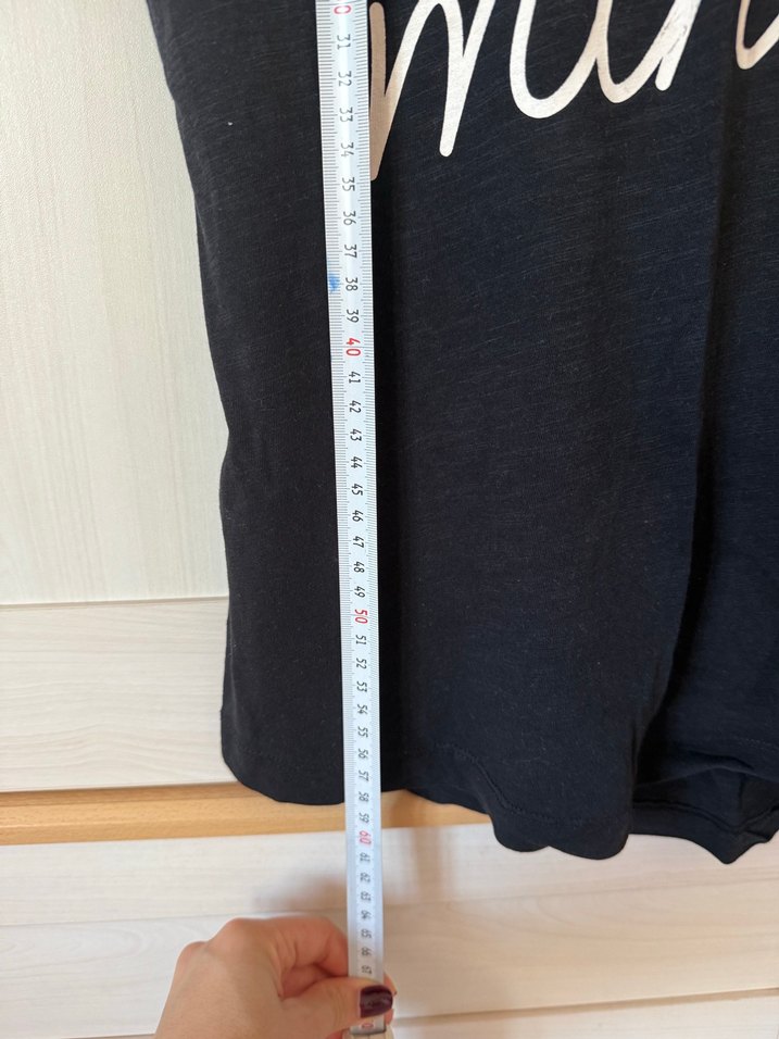 Siyah Baskılı Kısa Kollu Kız çocuk Tişört - Görsel 2