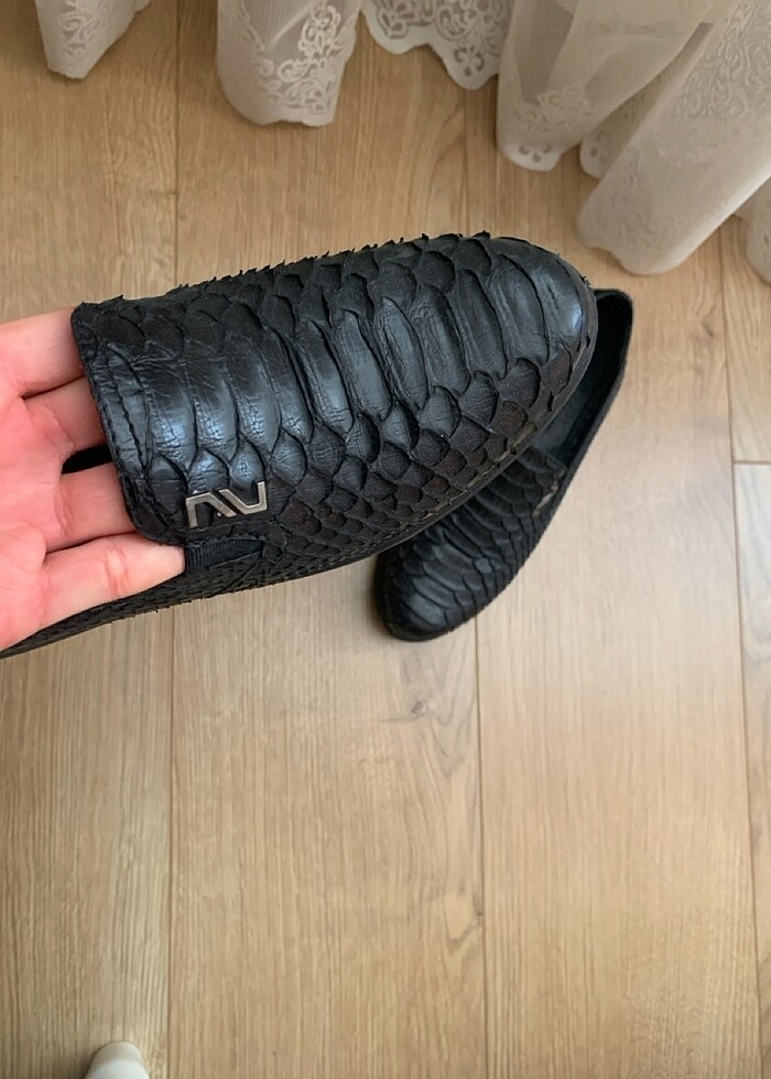 Siyah günlük deri ayakkabı - Görsel 3