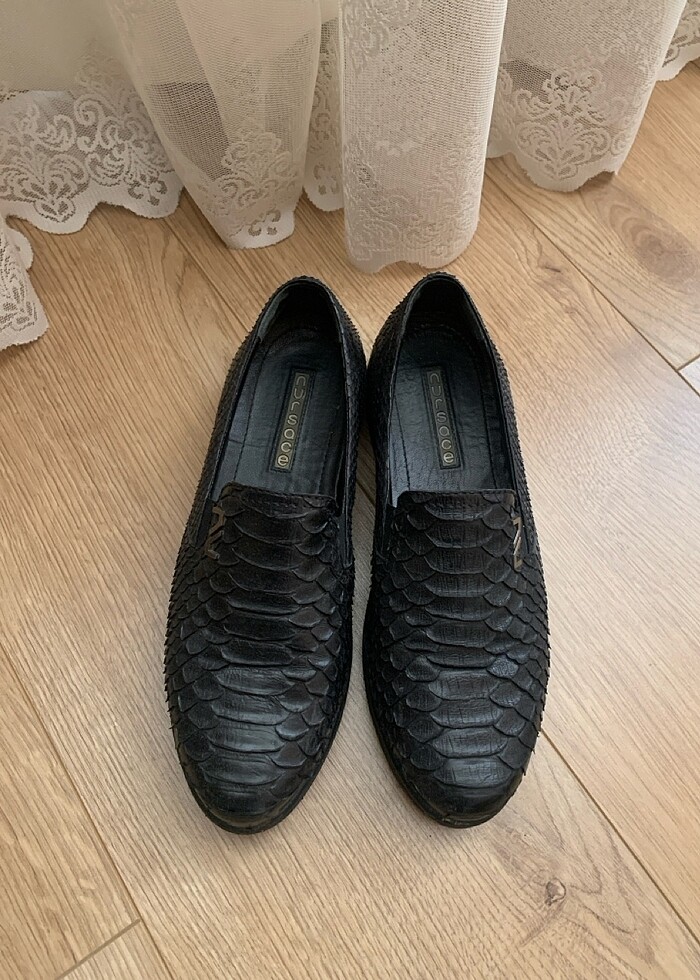 Siyah günlük deri ayakkabı - Görsel 2