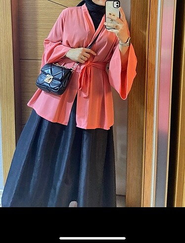 Mercan renk kimono