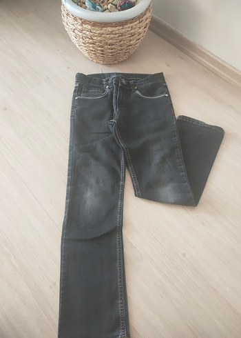 Armani gri taşlanmış kot erkek çocuk pantolon