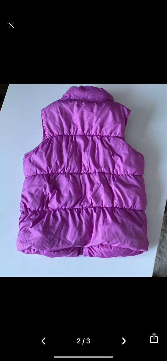 Kız Çocuk Mor Fermuarlı Yelek - Görsel 2