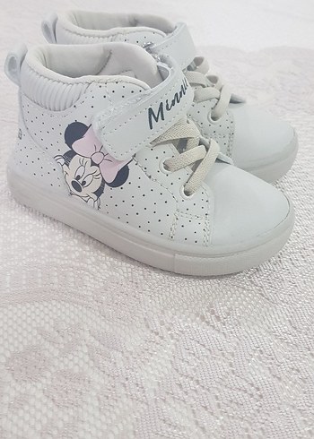 Beyaz Minnie Baskılı Kız Çocuk Spor Ayakkabı - Görsel 5