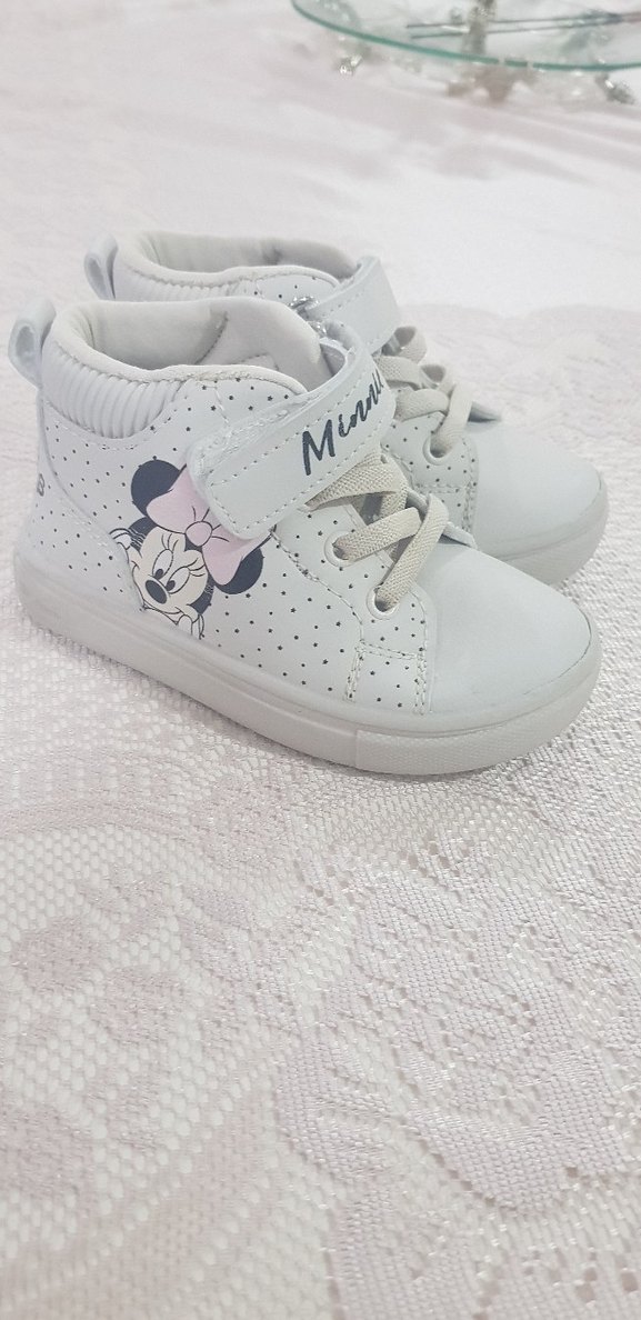 Beyaz Minnie Baskılı Kız Çocuk Spor Ayakkabı - Görsel 5