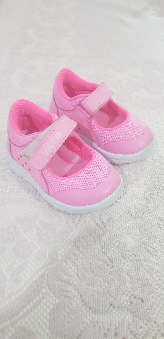 Kız Çocuk Pembe Cırt Cırtlı Spor Ayakkabı - Görsel 2