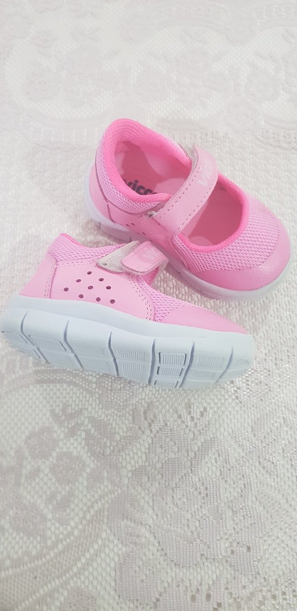 Kız Çocuk Pembe Cırt Cırtlı Spor Ayakkabı - Görsel 3