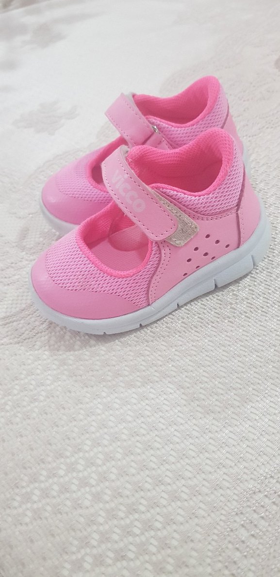 Kız Çocuk Pembe Cırt Cırtlı Spor Ayakkabı - Görsel 4