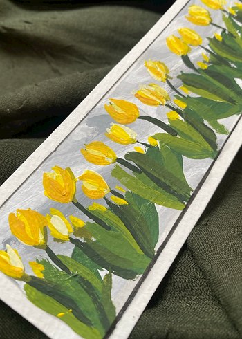 Çiçek Desenli Kitap Ayracı - Görsel 4