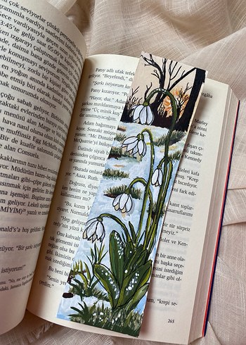 Çiçek Desenli Kitap Ayracı - Görsel 5