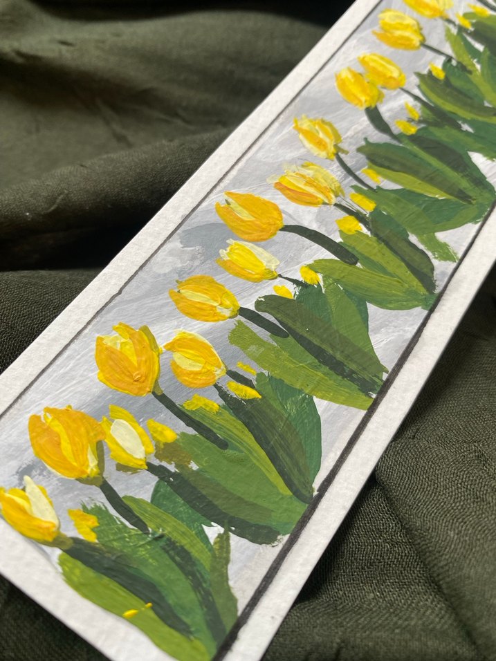 Çiçek Desenli Kitap Ayracı - Görsel 4