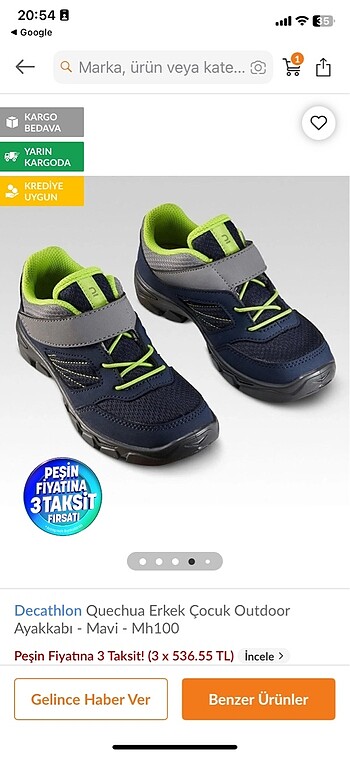 Decathlon kış spor ayakkabısı