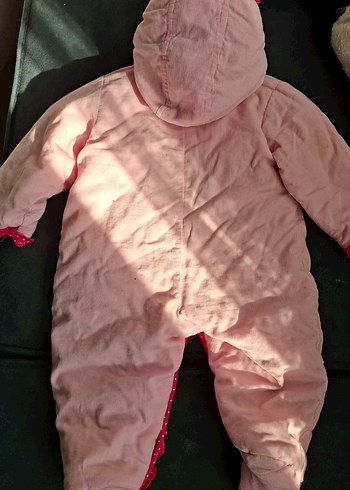 Kız Bebek Pembe Kapüşonlu Tulum - Görsel 2