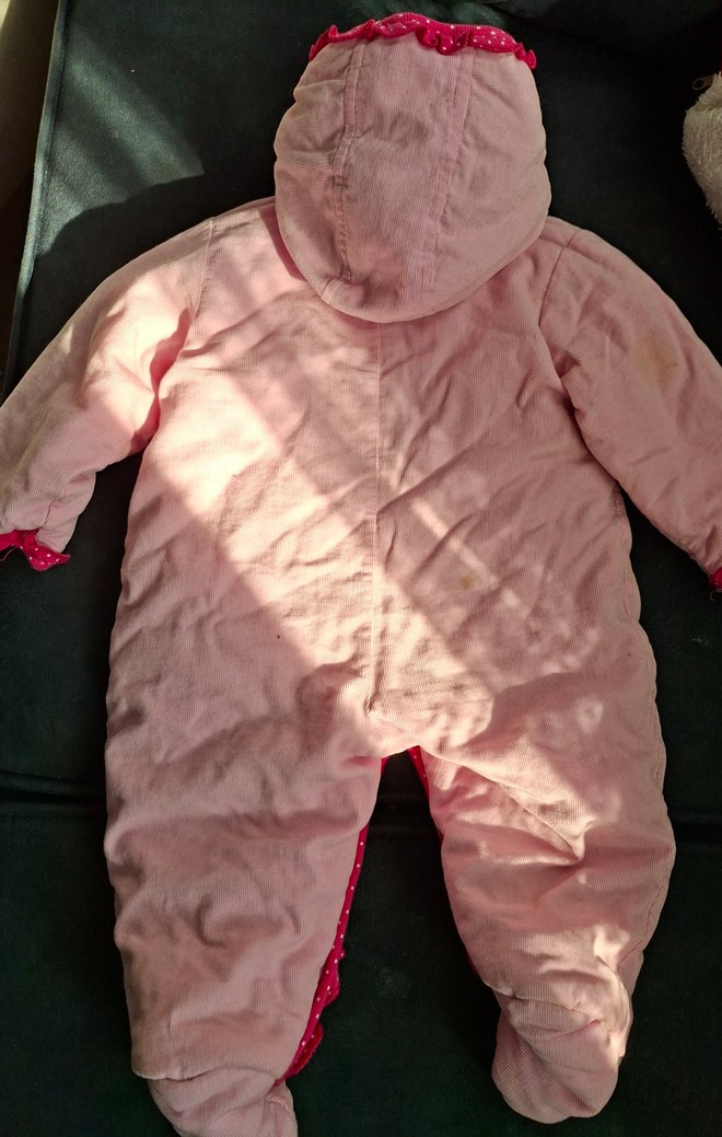 Kız Bebek Pembe Kapüşonlu Tulum - Görsel 2