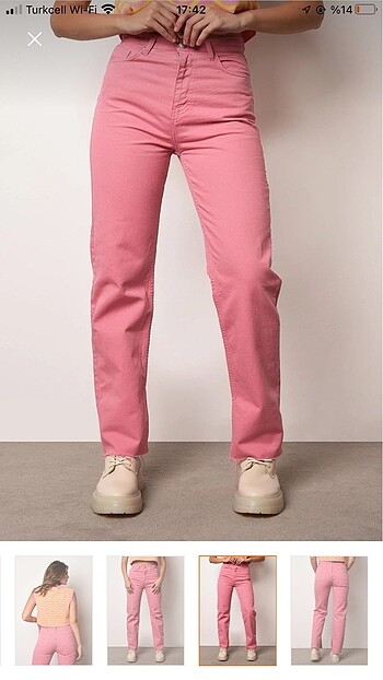 pembe jean 36 beden