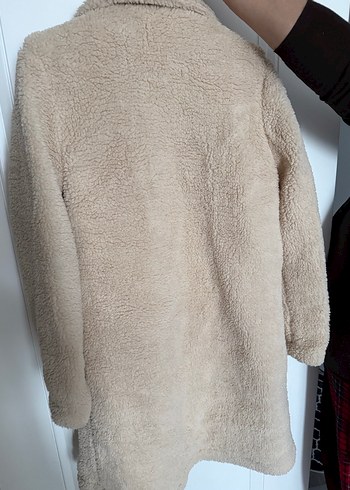 Bej Peluş Kadın Kaban - Görsel 3