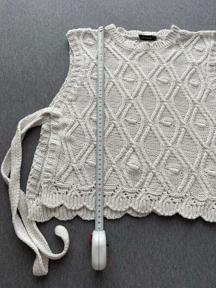 Bohem Nakışlı Gri Örgü Süveter - Görsel 4