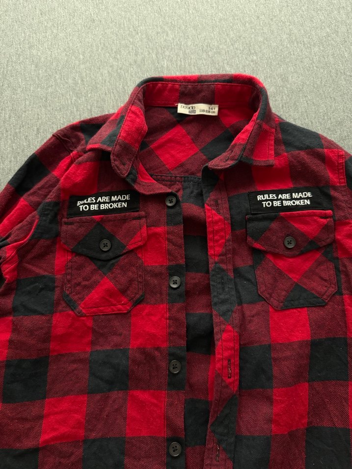 Kareli Kırmızı Erkek Çocuk Gömlek - Görsel 2