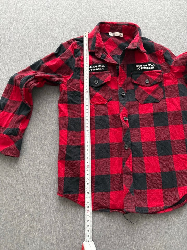 Kareli Kırmızı Erkek Çocuk Gömlek - Görsel 4