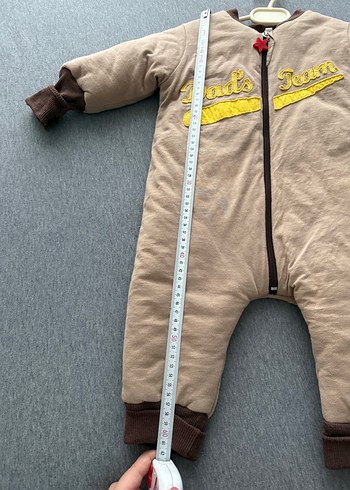 Kahverengi Fermuarlı Bebek Tulum - Görsel 4